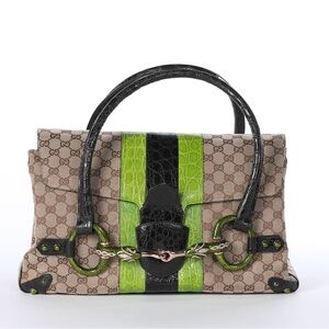 **VERY RARE** Tom Ford x Gucci Genuine Crocodile GG Supreme Dragon Tote